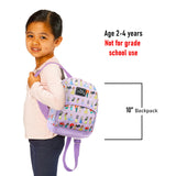 Disney Princess Mini Backpack - 10" Iconic Woven Small Backpack with Front Pocket & Stickers Bundle | Adjusts to Fit Kids, Toddlers, Teens, Women, Girls