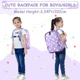 VASCHY Toddler Backpack for Girls, Cute Lightweight Water Resistant Preschool Backpack for Kindergarten Little Girls Bookbag Unicorn