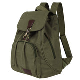 Qyoubi Canvas Fashion Backpacks Purse Casual Outdoor Shopping Daypacks Sports Rucksack Hiking Travel Multipurpose Bag Green
