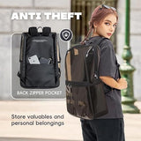 HIMZ WARRIOR Clear Backpack Heavy Duty Large for Adults, Men and Women, Durable Computer Daypack Backpacks with 15.6” Laptop Bag Casual for Work and Travel, Black (Gift Box)