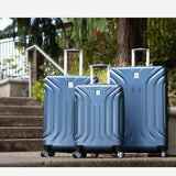SKYWAY Skyway Nimbus 4.0 Hardside Spinner Luggage (Maritime Blue, Checked-Medium 24-Inch) (49M-20)