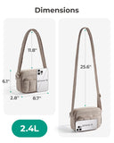 BAGSMART Cross Body Purse, Mini Crossbody Bags for Women Travel Purse, Puffy Shoulder Handbag Wallet with RFID Blocking Slots, Dark Brown