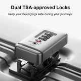 LEVEL8 Gibraltar Carry on Luggage, 20 Inch Aluminum Zipperless Luggages Airline Approved, Hardside Suitcase with TSA Lock and Spinner Wheels, Silver