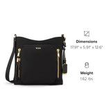 TUMI - Voyageur Tyler Crossbody - Nylon Crossbody Bag - Business, Travel Bag - Stain, Water-Resistant - Stylish Purse - Black & Gold