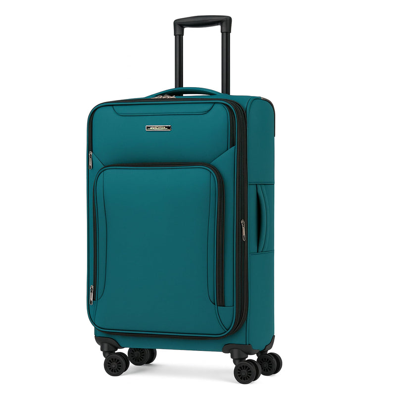 World Traveler Dejuno Jasper 20-Inch Carry-On Lightweight Expandable Spinner Luggage - Green