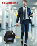 MATEIN Rolling Bag with Wheels, 17 Inch Extra Large Laptop Roller Backpack for Adults with Anti Theft Lock & Sturdy Handle, Water Resistant Wheeled Bag Carry On Luggage for Teacher Work Travel Men