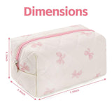 MZLUWM Floral Makeup Bag,Floral Quilted Make Up Bag,Large Cosmetic Bag,Fashionable Travel Makeup Pouch, Cute Portable Storage Bag,Puffy Coquette Makeup Bag, Attractive Quilted Pouch