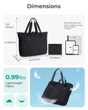 BAGSMART Tote Bag for Women, Foldable Tote Bag With Zipper Travel Large Shoulder Bag Handbag for Work