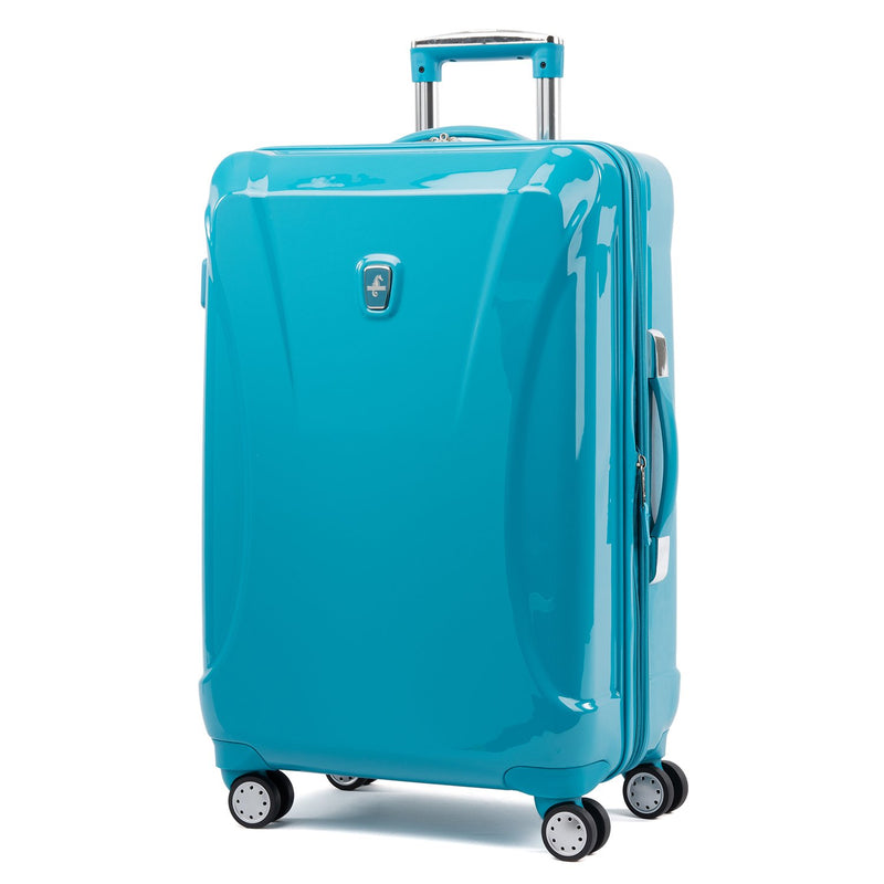 Atlantic Luggage Ultra Lite 4 Hardside, 24-Inch Expandable Spinner (Turquoise Blue)