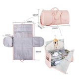 seyfocnia Convertible Carry on Garment Bag for Women, Garment Bags for Travel with Shoe Pouch 2 in 1 Hanging Suitcase Suit Bag for Women Travel Duffle Bag Garment Bag