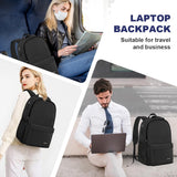 LELExilan Multifunctional Casual Backpack for Men Women, Lightweight Water-Resistant School Bookbag for College Work Travel, Black 01