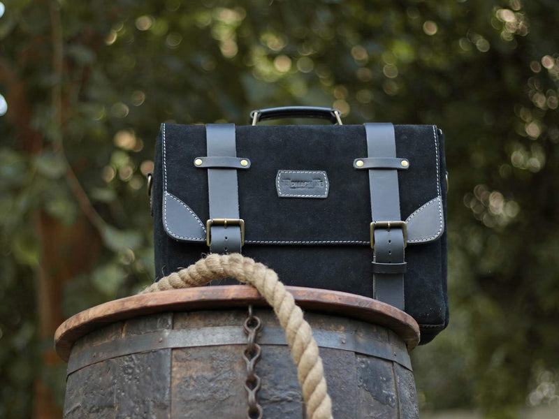 Trip Machine Company Leather Hybrid Saddlebag/sidebag Warrior All Black