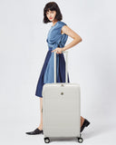 Hanke Hardside Expandable Carry On Luggage, 20 Inch Top Opening Trunk Luggages with Spinner Wheels, All-PC Hard Shell Carry-On Suitcase, Lightweight & TSA Airline Approved (Smoke White, 46L)