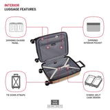 SwissGear Duet Expandable Luggage, Hard Shell Carry-On Luggage with Spinner Wheels