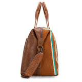 Wrangler Duffel Bag for Women Large Travel Weekender Bag Tapestry Designer Carry On Bags, Brown