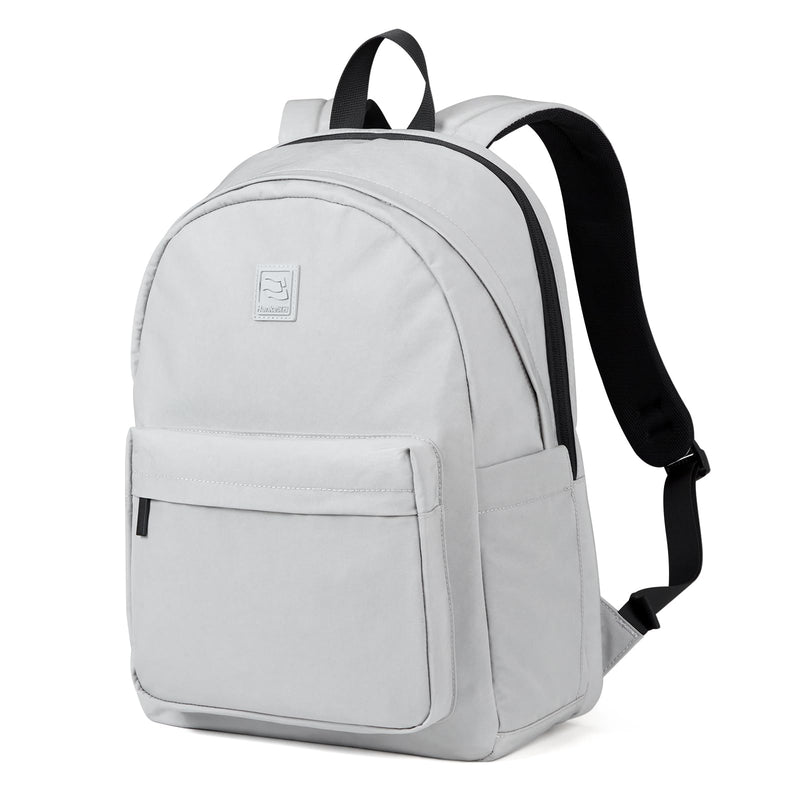Hanke Travel Backpack for Women Men, Small College Laptop Backpack, Lightweight Water-Resistant Work Bookbag, Cute Casual Daypack for 15.6 Inch Laptop, Rock Grey