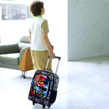 KLFVB Boys Luggage, Suspension Bridge Red Racing Wheels Suitcase for Toddler, Children Travel Carry on Suitcase