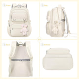 KBTYE School Backpack for Kids Girls Cute Travel Backapck for College Women Men Casual Laptop Bookbag for Teen Student(Beige)