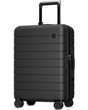 LUGGEX Carry On Luggage,HUP3 Accelerate Access with DiHook, Handy Pouch, 20 inch Expandable Hard Shell Suitcases with Spinner Wheels (EX-Enhance,Reef Black,20 Inch,37L-41L)