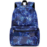 Dafelile Mesh Backpack for Boys Girls Semi-Transparent School Backpack for Boys and Girls See Through Large Capacity Lightning Blue
