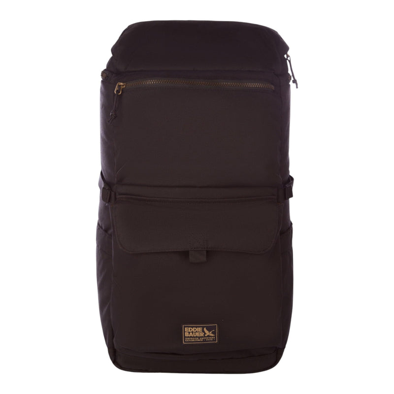 Eddie Bauer Bygone Backpack | Laptop Sleeve | Travel | Work | Hiking | Durable | Nylon - Black, 30L (New)