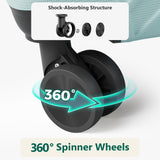 24 Inch Checked Luggage, ABS Hardside Suitcase with Spinner Wheels, Lightweight Medium Luggage with TSA Lock for Women and Men, Expandable Travel Suitcase for Business, Road Trips & Family Vacations