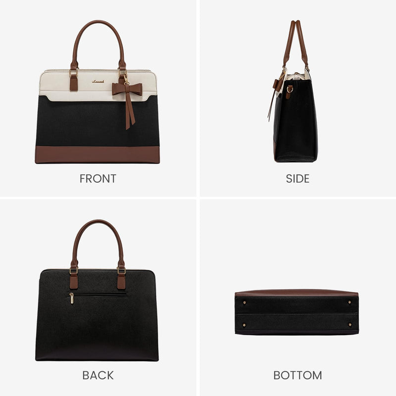LOVEVOOK Laptop Tote Bag for Women,Leather Work Bag, Waterproof Business Teacher Bag,Large Computer Handbag Purse Briefcase,Office Gifts for Women