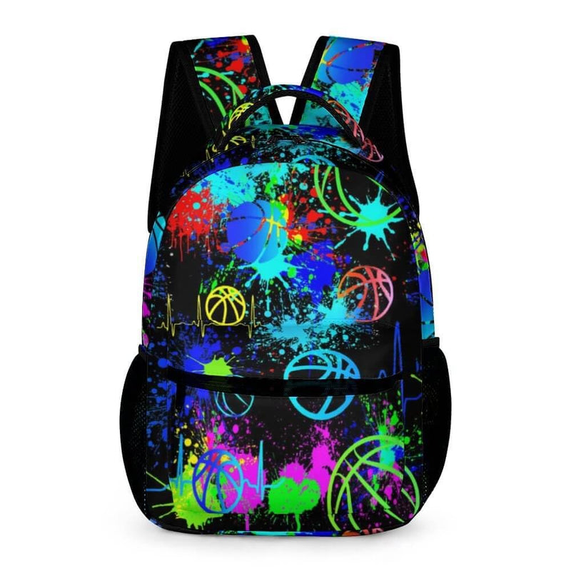 CaomeiWu Basketball School Backpack for Kids Girls Boys, 16 Inch Cool Basketball Themed Bookbag, Personality School Backpack for Students Children, sustainable, Lightweight, Large Capacity