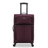 U.S. Traveler Anzio Softside Expandable Luggage with Spinner Wheels, Burgundy, 26-Inch Medium
