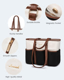 LOVEVOOK Teacher Tote Bag for Women Work, Nurse Laptop Bag for Women, Utility Everything Tote For Work/Travel/College/Daily, Professional Computer Purse Large Handbag With Multi Pockets