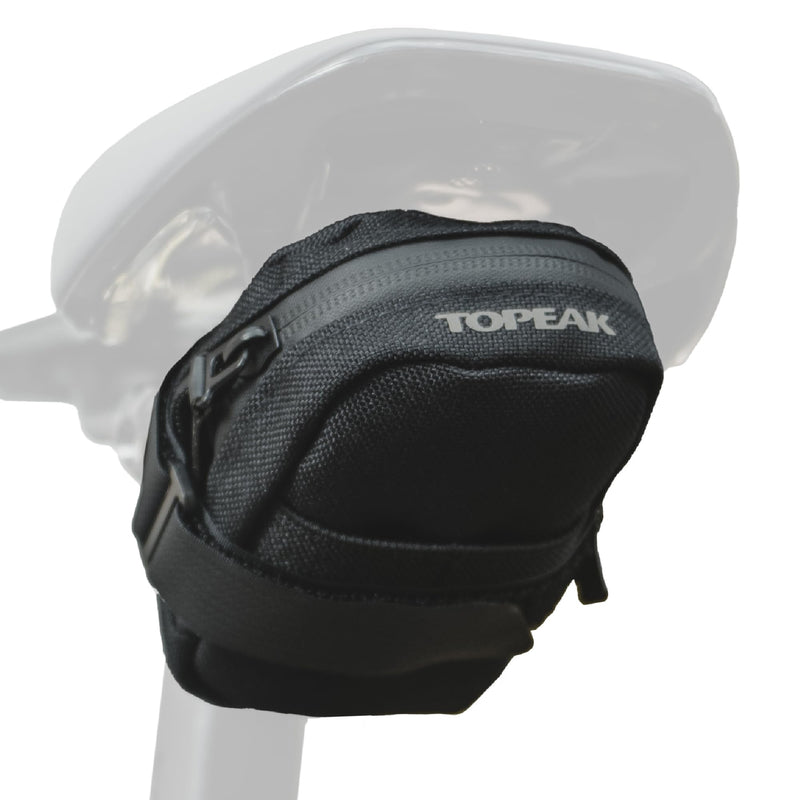 Topeak Elementa Seatbag XS – Compact Under-Saddle Bike Tool Bag in Black with Anti-Slip Fabric, Hook-and-Loop Mount & Durable 1000D | Backpacks4Less