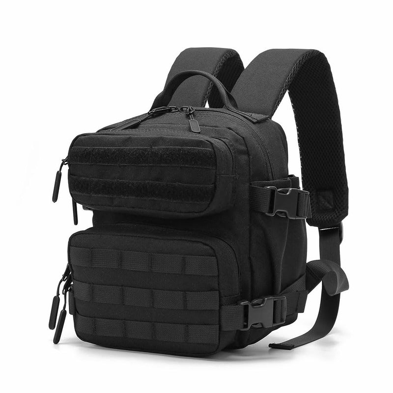 FLWVOG 9L Mini Backpack for Men and Women, Small Backpack for Gym Hiking Travel Sports Running (Black)