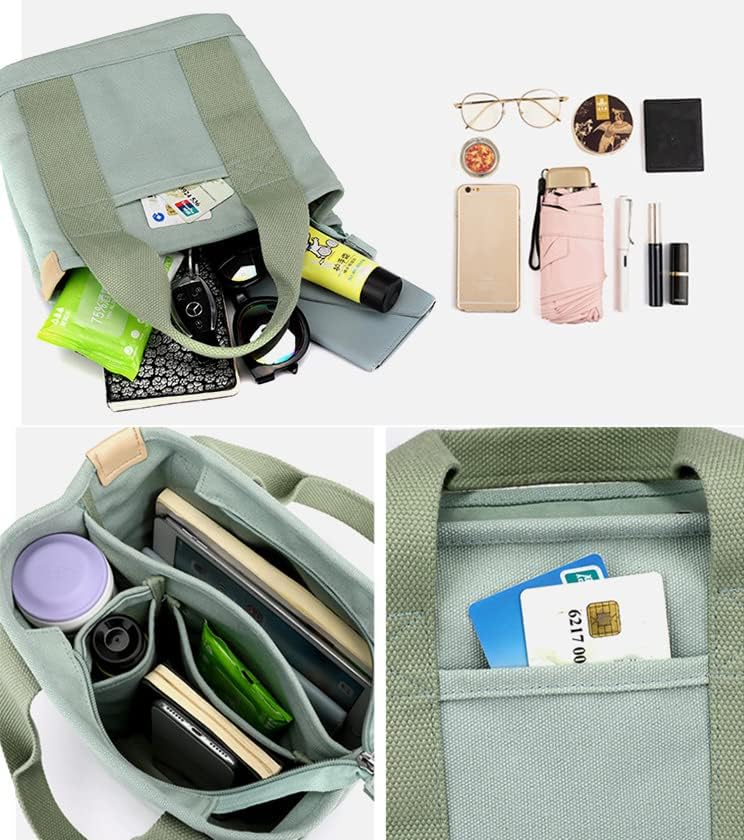 Small Tote Bag with Zipper Tote Bag for Women Canvas Crossbody Bag Shoulder Bag Satchel Hobo Bag Messenger Bag 2025