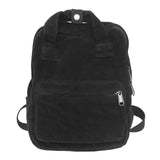Makukke Small Corduroy Backpack Purse for Women - Vintage Mini Fashion Casual Aesthetic Backpack, Black