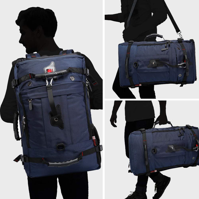 KAKA Travel Backpack, Carry On Backpack Durable Convertible Duffle Bag Fit for 17.3 Inch Laptop for Men and Women(Large 40L)