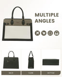 LOVEVOOK Laptop Bag for Women, 15.6 Inch Large PU Leather Tote Bag, Professional Teacher Work Bag, Waterproof Business Computer Briefcase, Shoulder Tote Purse for Office