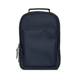 RAINS Book Daypack Regular Navy Laptop Backpack for Men and Women, Waterproof Black Minimalist Commuter Bag with 15”-16