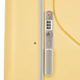 smilesun 20" Carry On Luggage with Seat For Kids & Adults，Hardside Ride On Suitcase with 360°Spinner and TSA Lock For Travel (Yellow, 20")