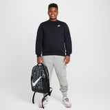 NIKE Unisex Kids Youth Brasilia Backpack - Cat Aop Fa24 Backpack (pack of 1), Black/Black/White, One Size, Young Athletes