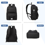 VASCHY Backpack for Men, Unisex Large Fashion Schoolbag Book bag Rucksack for High School/College/Work/Travel/Commuter Black