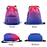 XMRSOY Gym Drawstring Backpack Water Resistant String Bag Nylon Cinch Sport Bag Sackpack