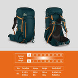 Kelty Nena 60L Women’s Backpack – Hiking and Backpacking Pack with Adjustable Fit Pro Suspension, Women’s Specific Fit, Thru-Hiking Pack, 2024 (Deep Teal)