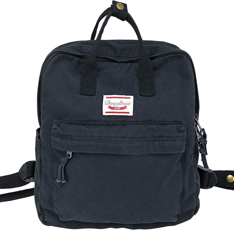 LuckyZ Small Cloth Backpacks Womens Casual Style Lightweight Canvas Backpack Book Bag Travel Daypack Handbag Purse, Black