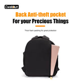 Cwatcun Camera Backpack Bag Small for Women,Fashion DSLR Camera Bag with Tripod Strap Laptop Compartment and Padded Dividers Lightweight Photograhy Cute Backpack Case for Cameras Accessories
