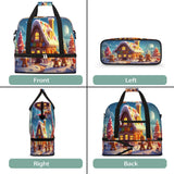 Sports Gym Bag Christmas Cookies Igloo Large Travel Duffel Bag With Shoe Compartment Foldable Waterproof Carry-On Weekend Travel Bags for Camping Overnight Yoga Hospital Travel Bags