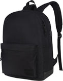 SUPACOOL Casual Laptop Backpack for Men and Women, Work backpack, Black Backpacks, College School Backpack for Boys and Girls, USB Charging Port, Lightweight Travel Back Pack(Black)