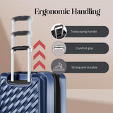 Ricardo Beverly Hills Melrose Hardside Expandable Luggage with Lightweight Construction for Smooth Traveling, Stylish, Durable, and Spacious, Men and Women, Prussian Blue, Carry-On 20-Inch