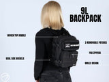WOLFpak 9L Mini Tactical Backpack (Alpha Black) | Compact, Small Everyday Carry Bag for Gym, School, Travel | Durable, Water-Resistant Daypack with Molle System and Patch Panel