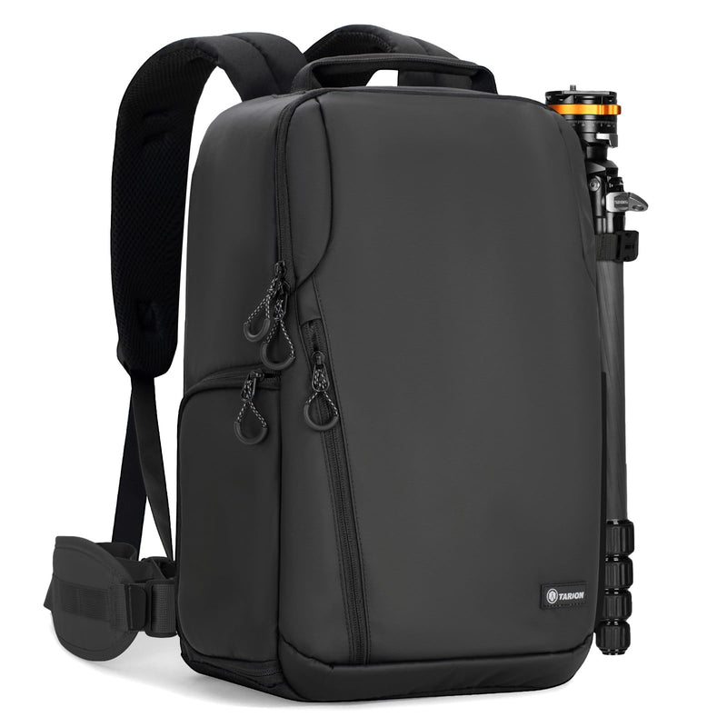 TARION Camera Backpack Waterproof Bag - DSLR Camera Bag with 15.6in Laptop Compartment Rain Cover, Professional Travel Photography Backpack for Photographers, SLR, Camera Lens, TR-XL, Black