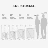 MILADA 2 Piece Luggage Sets, Hard Case Luggage set TSA Approved, Suitcase With Wheels Set 20 Inch Carry On Bag Luggage 28 Inch For Long Trip, Smoke White